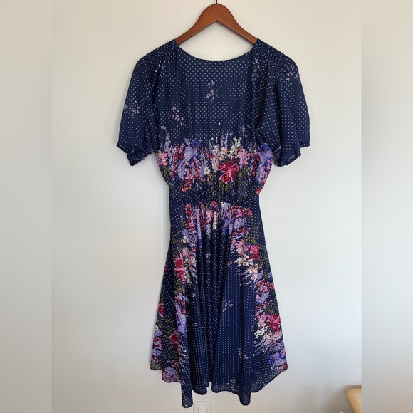 Vintage Sears Floral Navy Dress - Picture 9 of 9